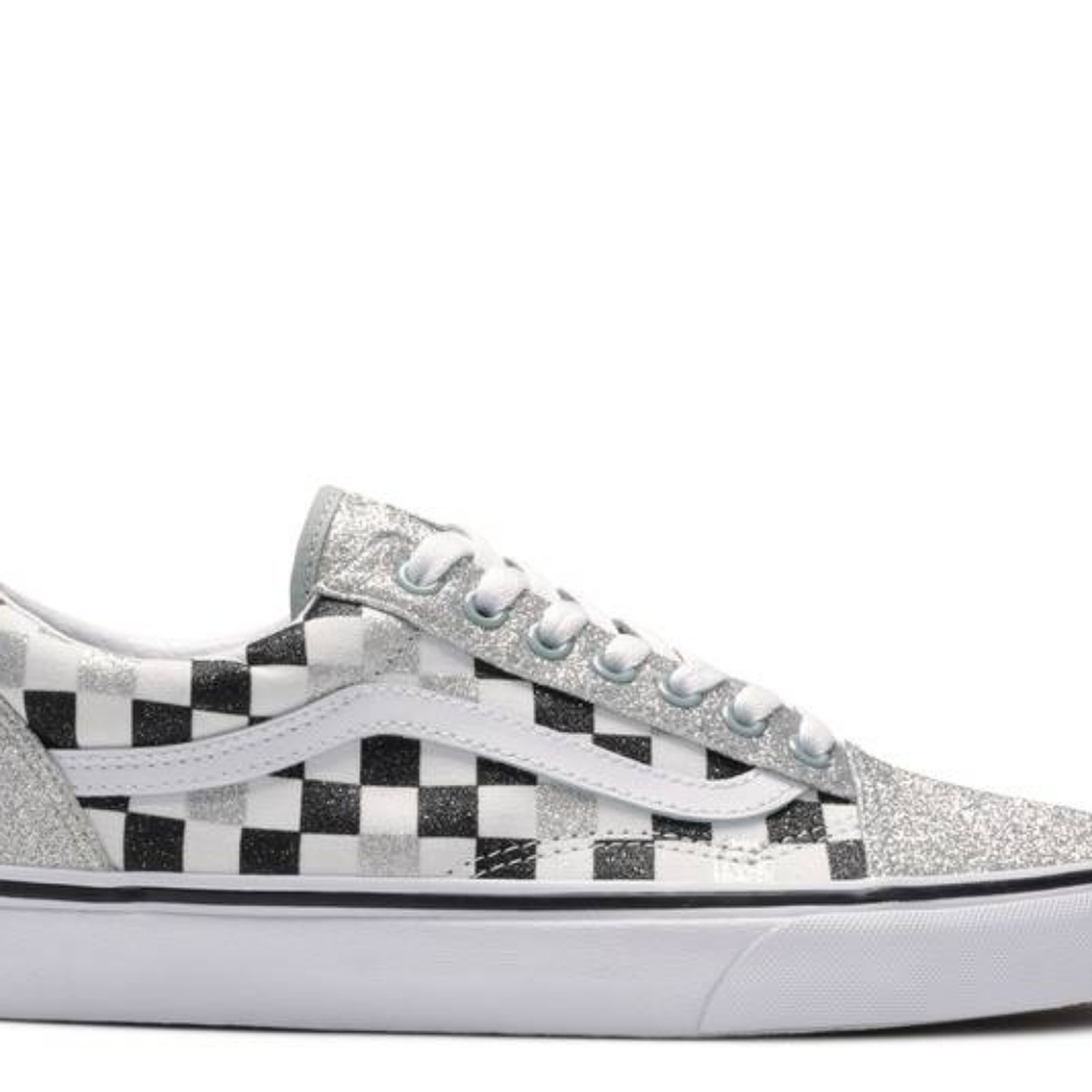 #61 Brand new with tags Vans checkerboard glitter sneakers